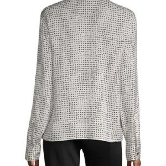Donna Karan New York  Blouse Polka Dot Button Down Shirt - Picture 11 of 11